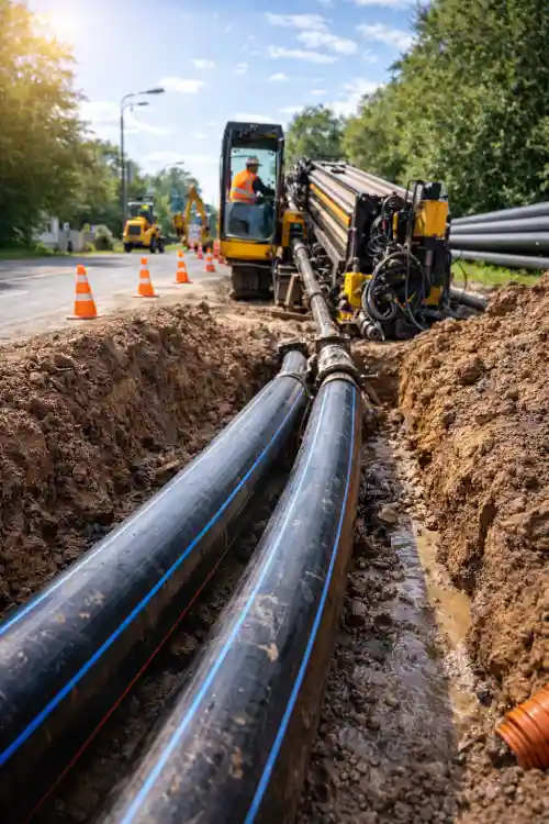 Бестраншейная прокладка коммуникаций по Минской области — фото работ